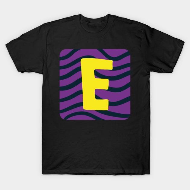 Letter  E - Colorful Square Alphabet Letters T-Shirt by giftideas